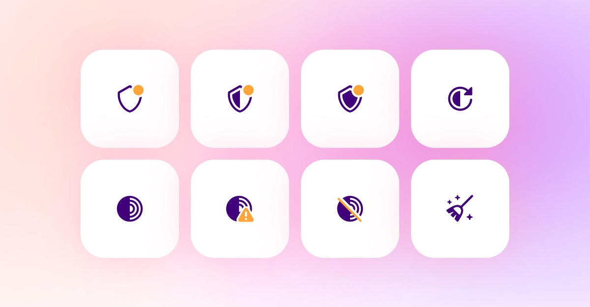 Tor Browser 11's redesigned icons