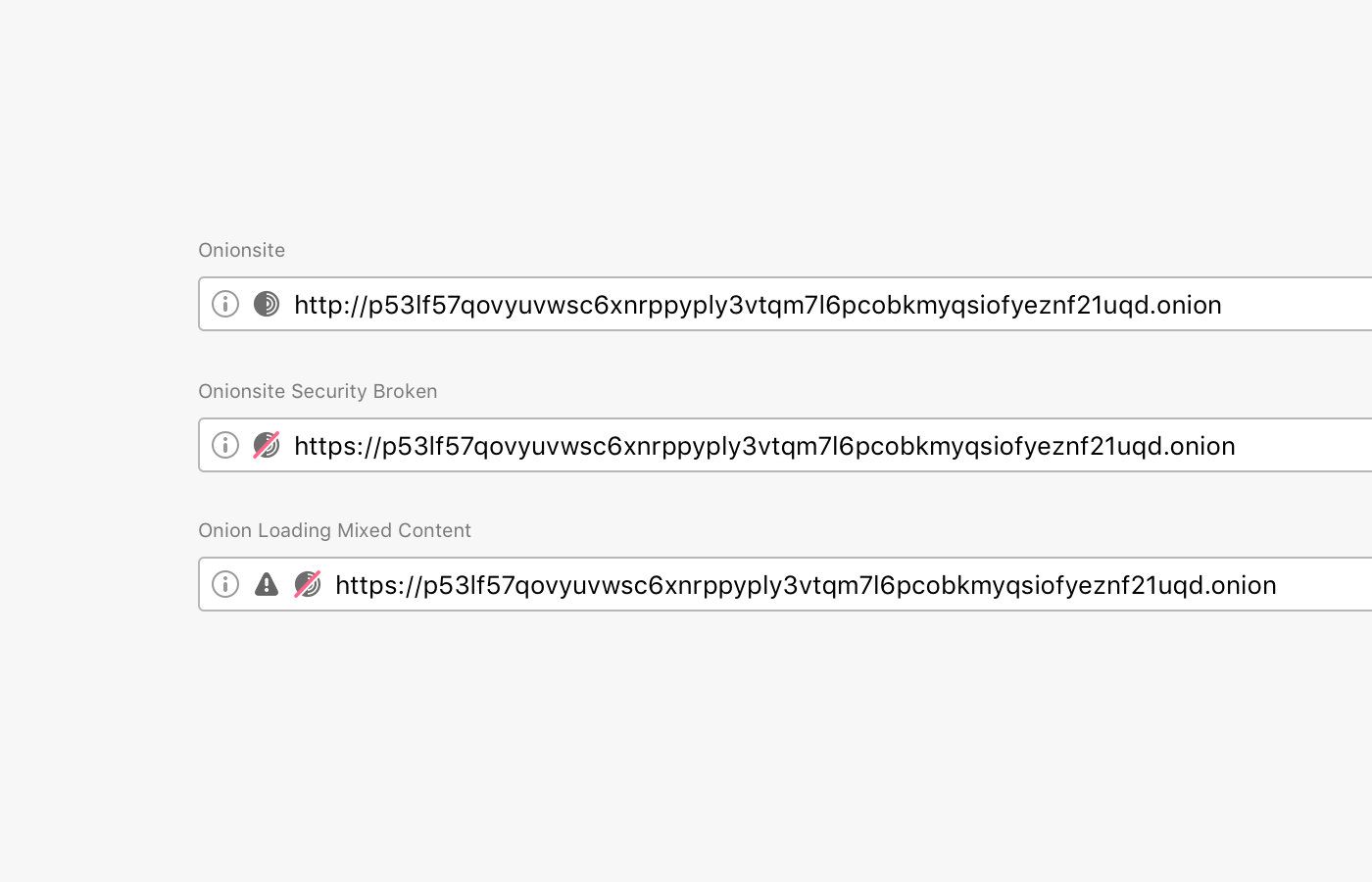 Tor Browser 9.5 URL Bar Security Indicators